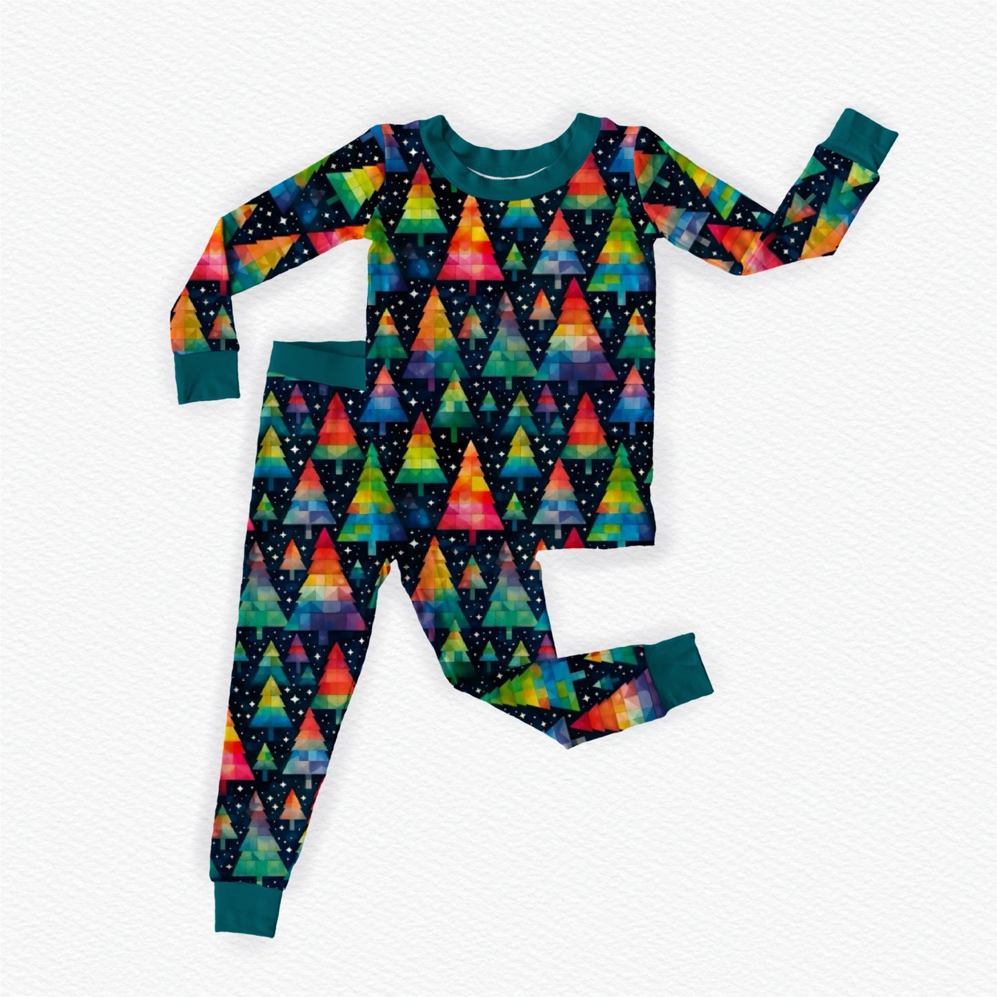 Prismatic Pines Two Piece Pajamas