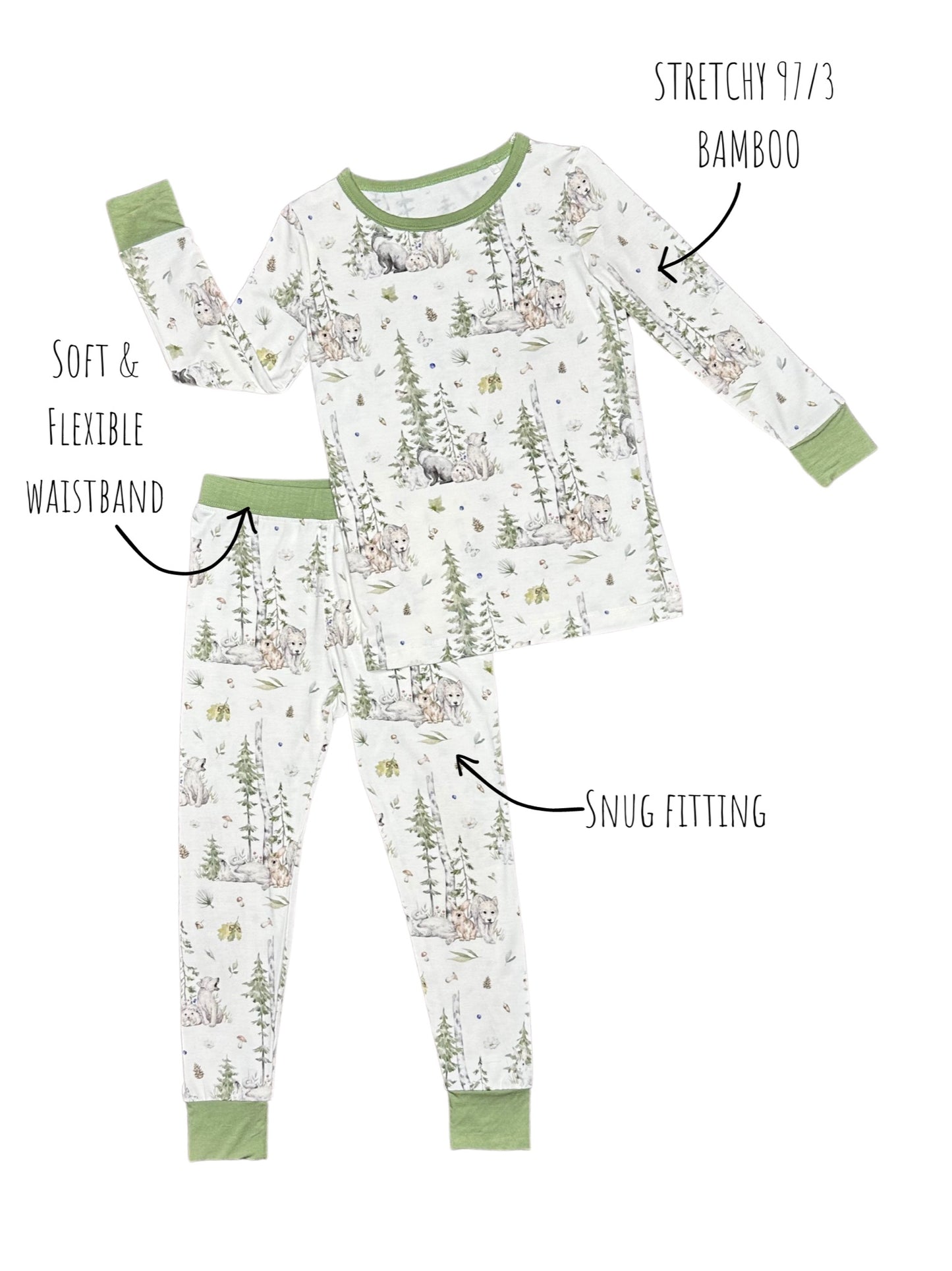 Forest Friends Two Piece Pajamas